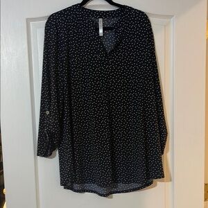 Black and White Polka Dot Women's Top